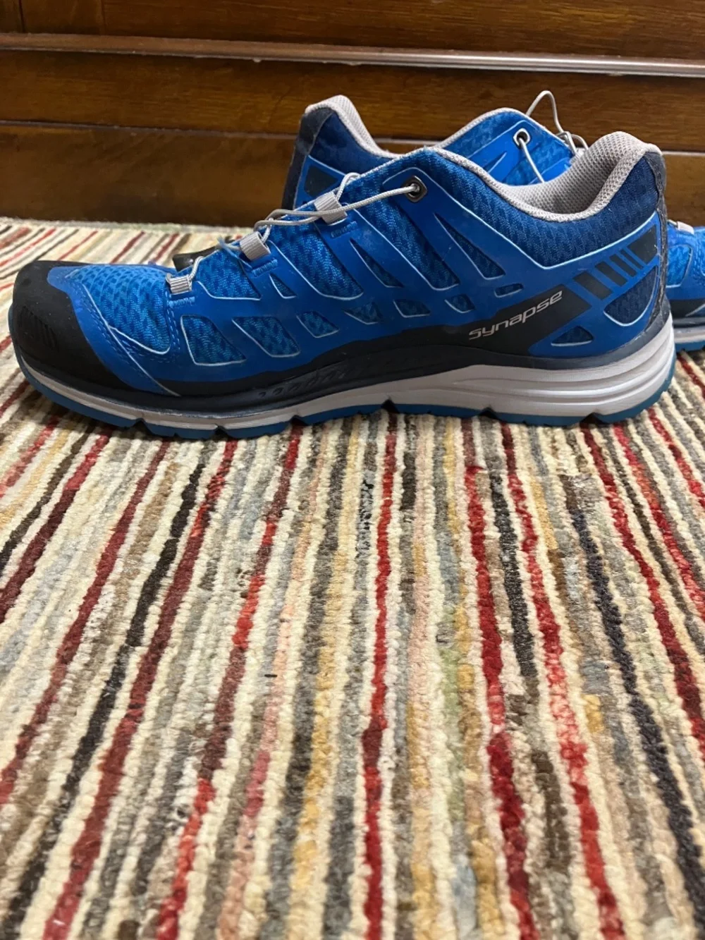 Men's Salomon Synapse Blue Trail Shoes - USA 9.5